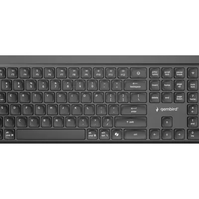 GEMBIRD BEZPRZEWODOWY ZESTAW KLAWIATURY + MYSZ SLIM PRO BUSINESS, DUAL MODE, 2,4 GHZ + BT, UKŁAD US, KOLOR CZARNY