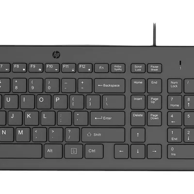 Zestaw klawiatura + mysz HP 150 Wired Mouse and Keyboard przewodowe czarne Niemiecki układ klawiszy 240J7AA#ABD