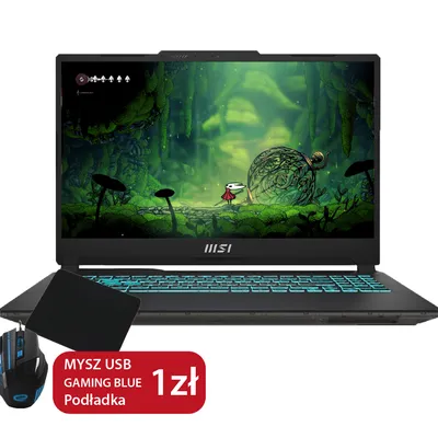 LAPTOP MSI Cyborg 15 - Intel i5-13420H | 16GB | SSD 512GB | 15.6" FHD (1920x1080) 144Hz | GeForce RTX 4050 6GB | Windows 11 | Podświetlana klawiatura