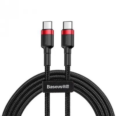 Kabel Baseus CATKLF-H91 (USB typu C M - USB 2.0 M; 2m; kolor czarno-czerwony)