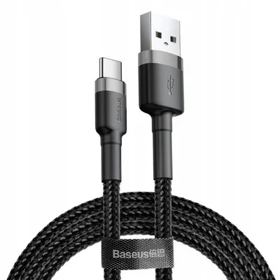 Kabel Baseus Cafule CATKLF-B91 (USB 2.0 - USB typu C ; 1m; kolor czarno-czerwony)