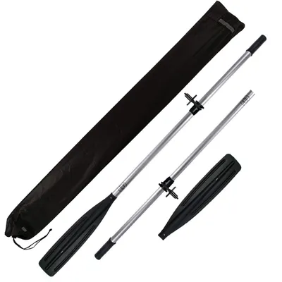 Aluminiowe Wiosło Szalupowe Rozkładane do łodzi John Paddle + manszeta + Dulki + pokrowiec (komplet - 2 sztuki)