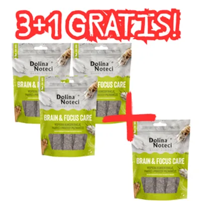 DOLINA NOTECI Smart Chews Brain & Focus Care przysmaki dla psa 100g 3+1 GRATIS!