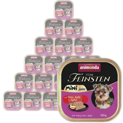 ANIMONDA Vom Feinsten mini junior indyk/cielęcina/jabłko 32x100g
