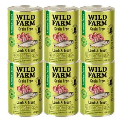 WILD FARM Premium Grain Free Lamb and Trout 6x400g  - bezzbożowa karma dla kota