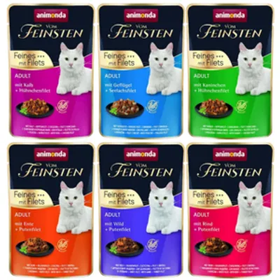 ANIMONDA Cat Vom Feinsten Adult Mix smaków 12x85g