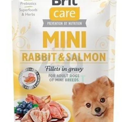 Brit Care Mini Rabbit & Salmon fillets in gravy 85g