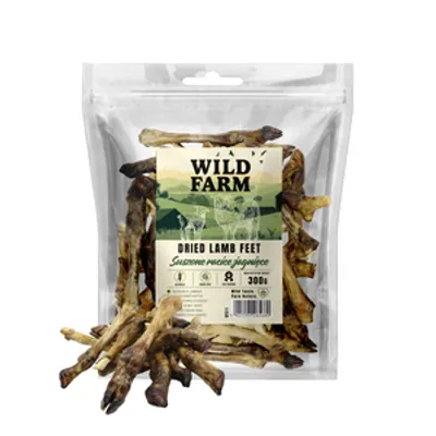 WILD FARM Suszone racice jagnięce 300g przysmak dla psa