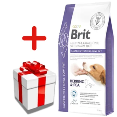 BRIT GF Veterinary Diets dog Gastrointestinal-Low Fat 12kg + NIESPODZIANKA DLA PSA GRATIS!!