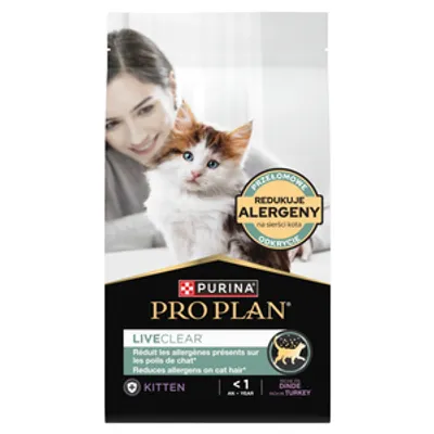 PRO PLAN LiveClear Karma dla kociąt bogata w indyka 1,4 kg