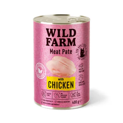 WILD FARM Pate with Chicken 400g - bezglutenowa karma dla kota