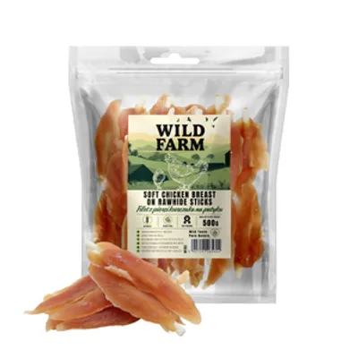 WILD FARM Filet z piersi kurczaka na patyku 500g przysmak dla psa