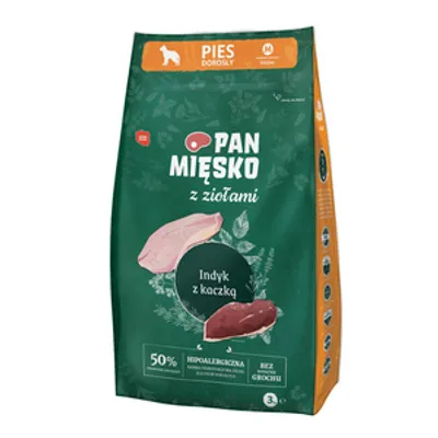 Pan Mięsko z Ziołami Indyk z kaczką chrupki M 3kg