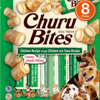 INABA  Churu Bites dla psa o smaku kurczaka i tuńczyka 8x12g