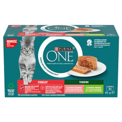 PURINA ONE Sterilcat Karma mokra dla wysterylizowanych kotów 4x85g