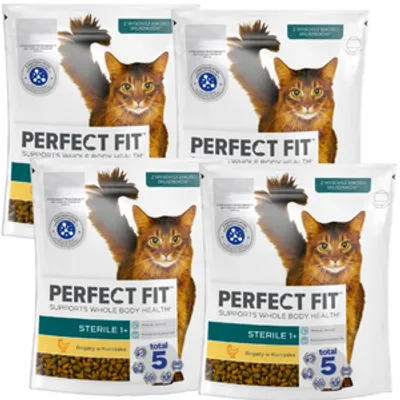 PERFECT FIT (Sterile 1+) 4x750g Bogaty w Kurczaka - sucha karma dla kota po sterylizacji