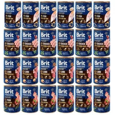 Brit Premium by Nature mix smaków 24x400g