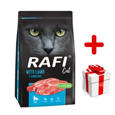 DOLINA NOTECI Rafi Cat karma sucha dla kota z jagnięciną 7kg + niespodzianka dla kota GRATIS!