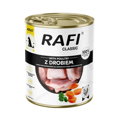 DOLINA NOTECI Mokra karma dla psa Rafi Classic z drobiem 800g