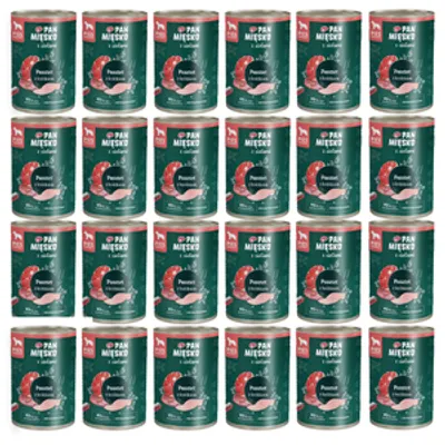 PAN MIĘSKO z Ziołami Pasztet z królikiem karma mokra dla psa 24x400g
