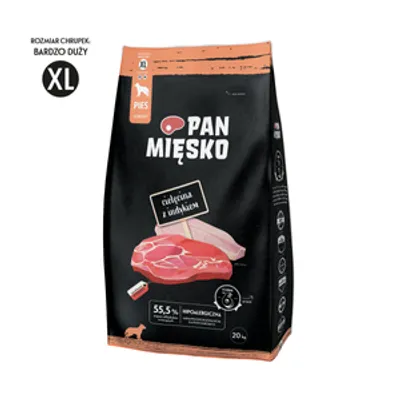 PAN MIĘSKO Cielęcina z indykiem XL 20kg