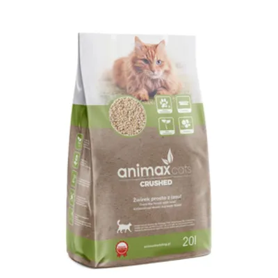 Animax cats żwirek drewniany naturalny dla kota 20L Kruszon
