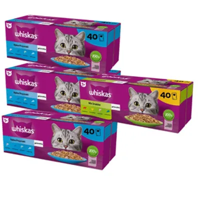 WHISKAS karma mokra dla kota Adult saszetki 160x85g mix smaków
