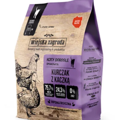Wiejska Zagroda Kurczak z kaczką dla kota 400g