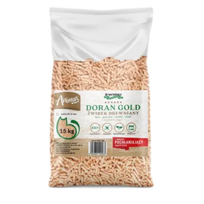 Doran Gold żwirek drewniany dla kota,świnki,królika - PELLET 15kg