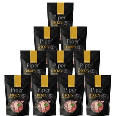 DOLINA NOTECI Piper dla psa z sercami kurczaka i szpinakiem 10x500g