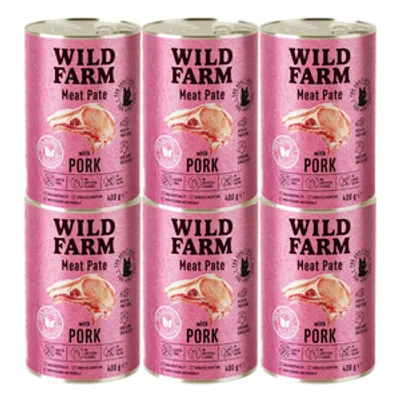 WILD FARM Pate with Pork 6x400g - bezglutenowa karma dla kota