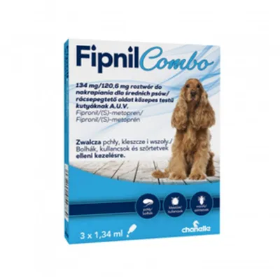Fipnil Combo M Roztwór do nakrapiania dla średnich psów (10-20 kg) 3 pipety