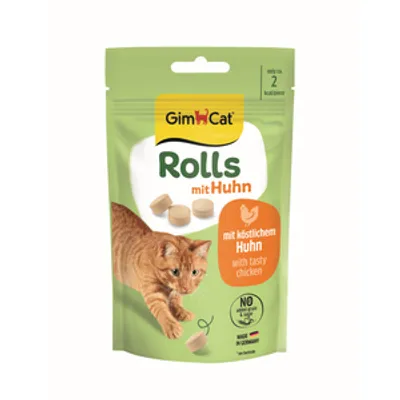 GimCat Rolls Cat Snack Chicken 40g