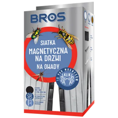 BROS - Siatka magnetyczna na drzwi KLIK! 160x220 (czarna)