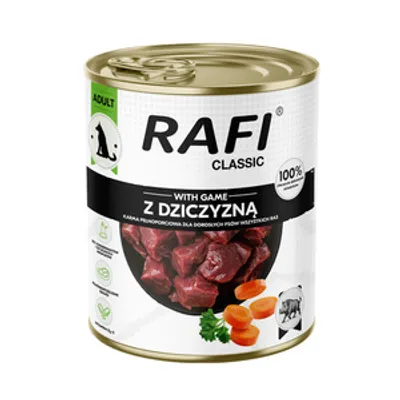 DOLINA NOTECI Mokra karma dla psa Rafi Classic z dziczyzną 800g