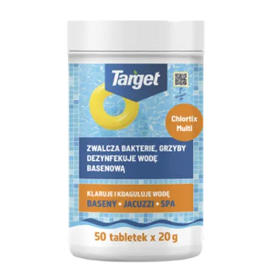 CHLORTIX MULTI - ZWALCZA GLONY I DEZYNFEKUJE WODĘ BASENOWĄ (50x20g) 1 KG