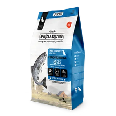 Wiejska Zagroda Monoproteinowa Łosoś S/M 2 kg