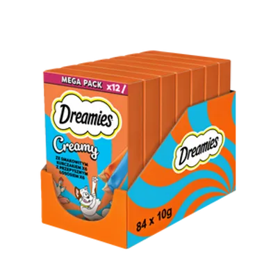 DREAMIES Creamy z kurczakiem i z łososiem (12x10g) x7