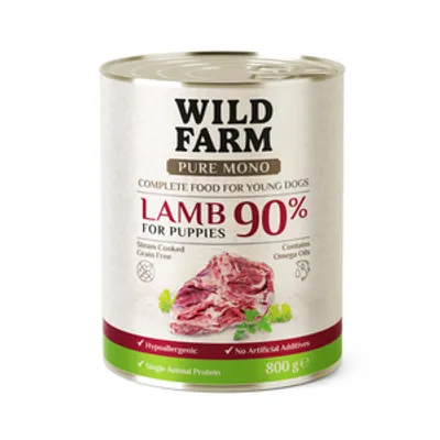 WILD FARM PURE MONO Lamb Puppy 800g monoproteinowa karma dla psa