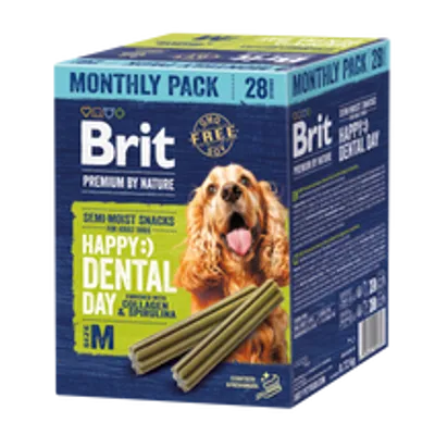Brit Premium by Nature Dog Dental Snacks M, 28szt