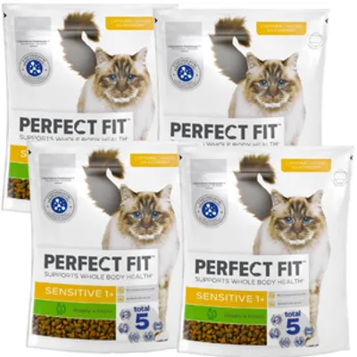 PERFECT FIT (Sensitive 1+) 4x750g Bogaty w indyka - sucha karma dla kota z wrażliwym układem trawiennym