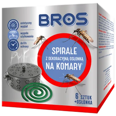 BROS - Spirale na komary z dekoracyjną osłonką 6szt.