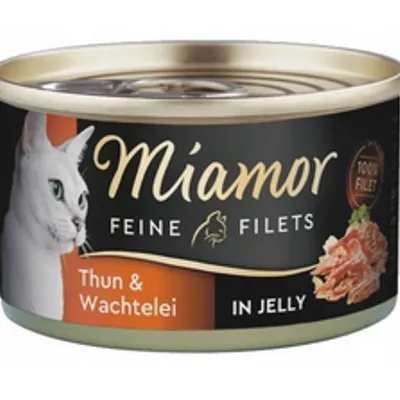 Miamor Feine Filets w galaretce - mokra karma dla kota z tuńczykiem i jajkiem 100g puszka