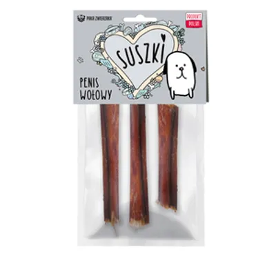 Paka Zwierzaka Suszki Penis Wołowy 12cm 3 szt.