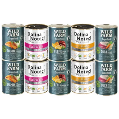 Dolina Noteci + WILD FARM Superfood Mix Smaków 10x400g