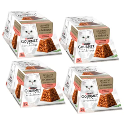 GOURMET Revelations Delikatne Kawałki w Galaretce z Łososiem 8x57g (4x2x57g)