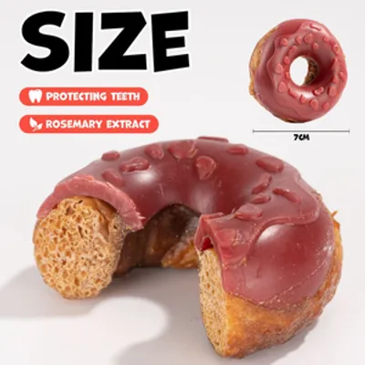 WILD FARM donut kolagenowy z kaczką i truskawkami 7cm 50g przysmak dla psa