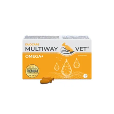 MULTIWAY VET® DUOCAPS OMEGA+ – kapsułki twist-off do suplementacji kwasów tłuszczowych dla psa i kota 60 kapsułek