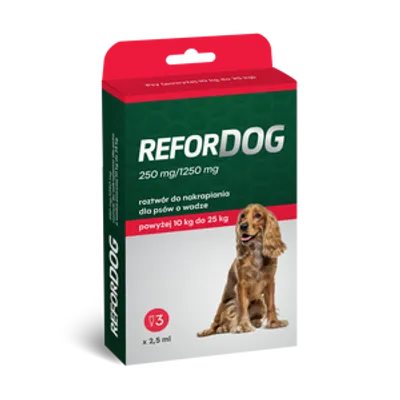 Refordog dla psów 10–25 kg 3 pipety x 2,5ml