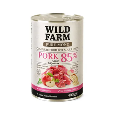 WILD FARM PURE MONO Pork Apple and Quinoa 400g monoproteinowa karma dla psa